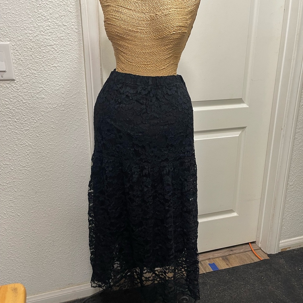 Sam n’ Addie Elegant Black Lace Skirt